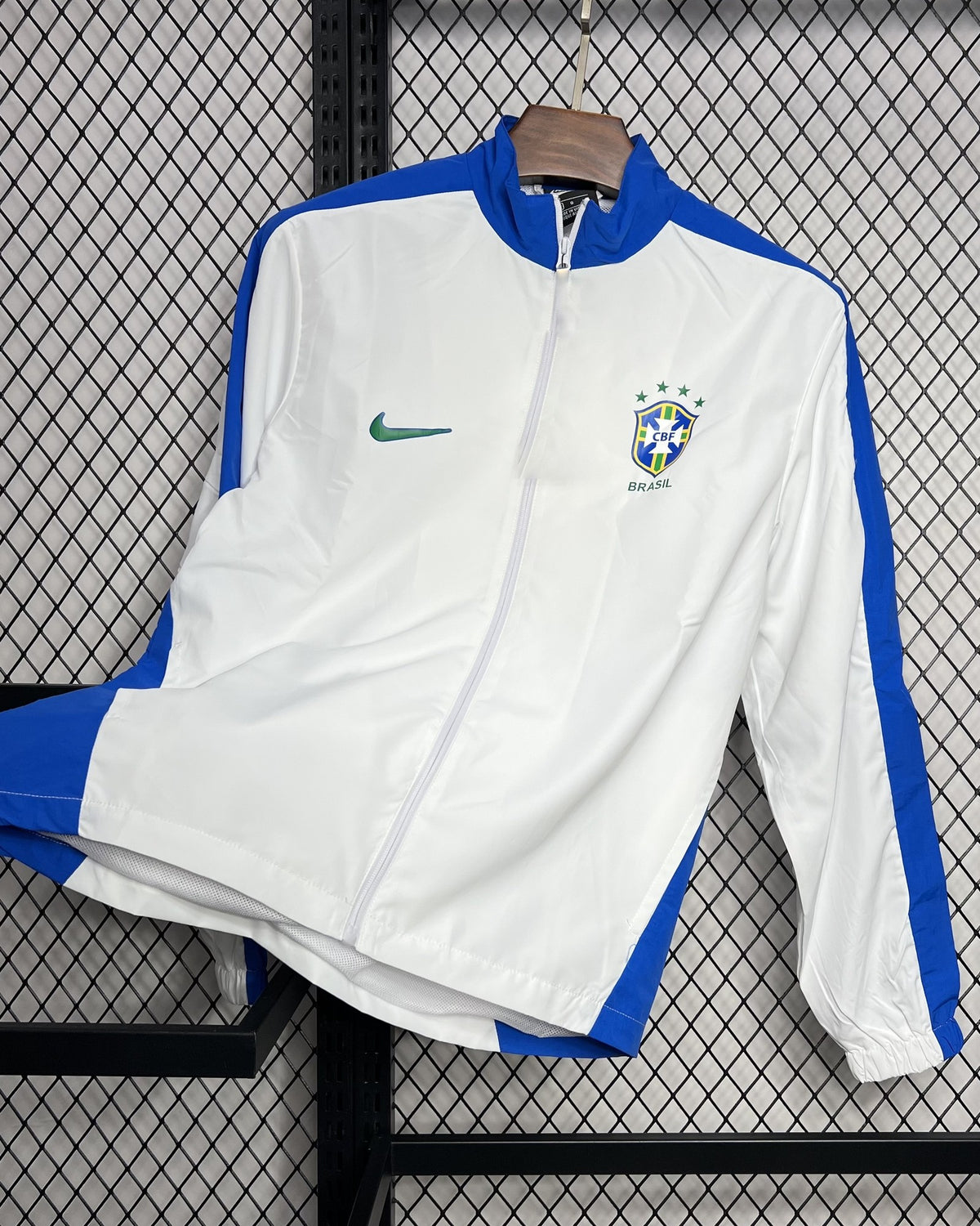 Brazil Retro 1994 Jacket - White & Blue